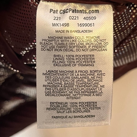 Columbia NEW Burgundy Puffer Jacket Powder Lite Jacket XS NWT - Picture 9 of 10